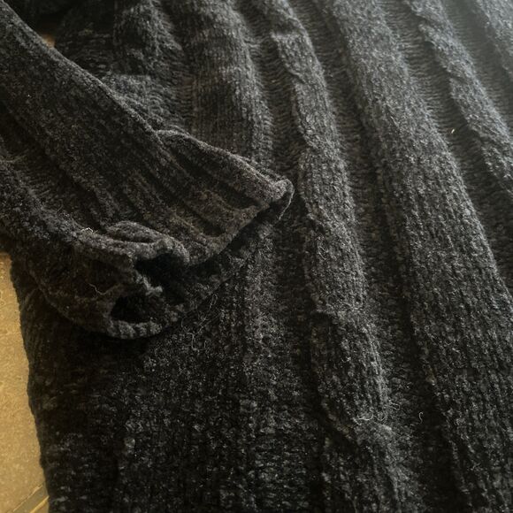 VTG 90s Chereskin Sweater Cable Knit  Style Size XL Black Long Sleeved - Picture 2 of 8